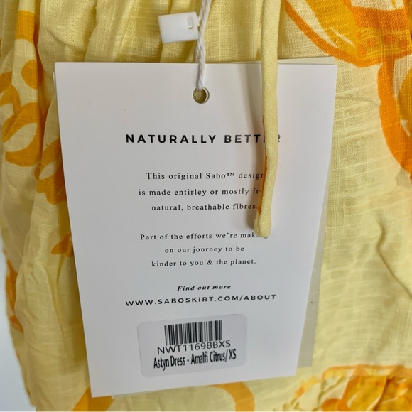 🍋 SABO Astyn Dress in Amalfi Citrus Lemons Oranges Fruit Print Yellow Sundress - Picture 12 of 16